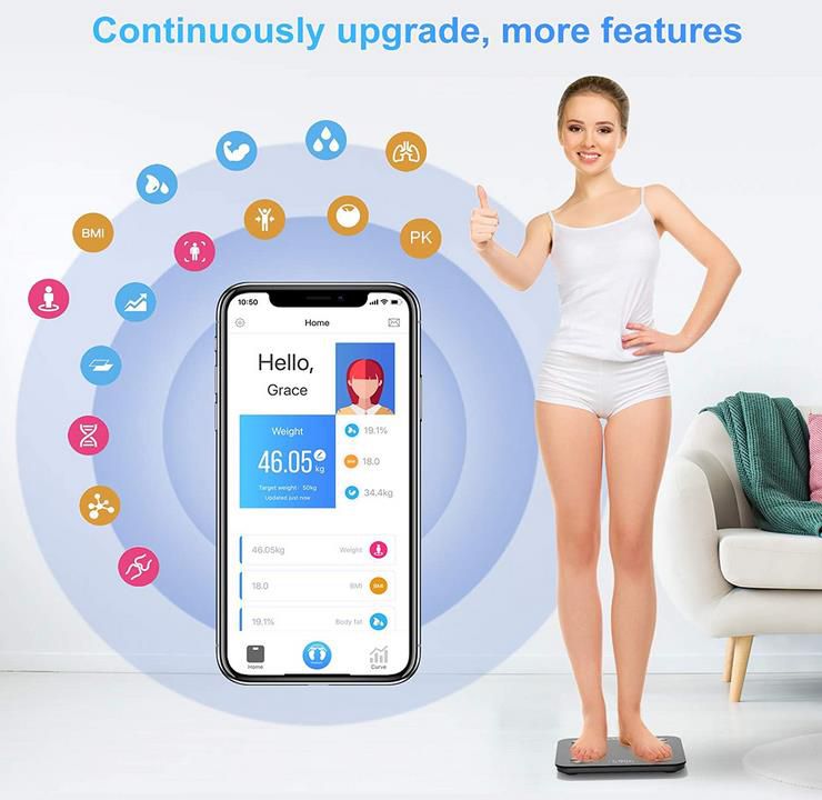 VAVSEA   Digitale Personen /Körperanalysewaage mit App Smart für 17,49€ (statt 35€)