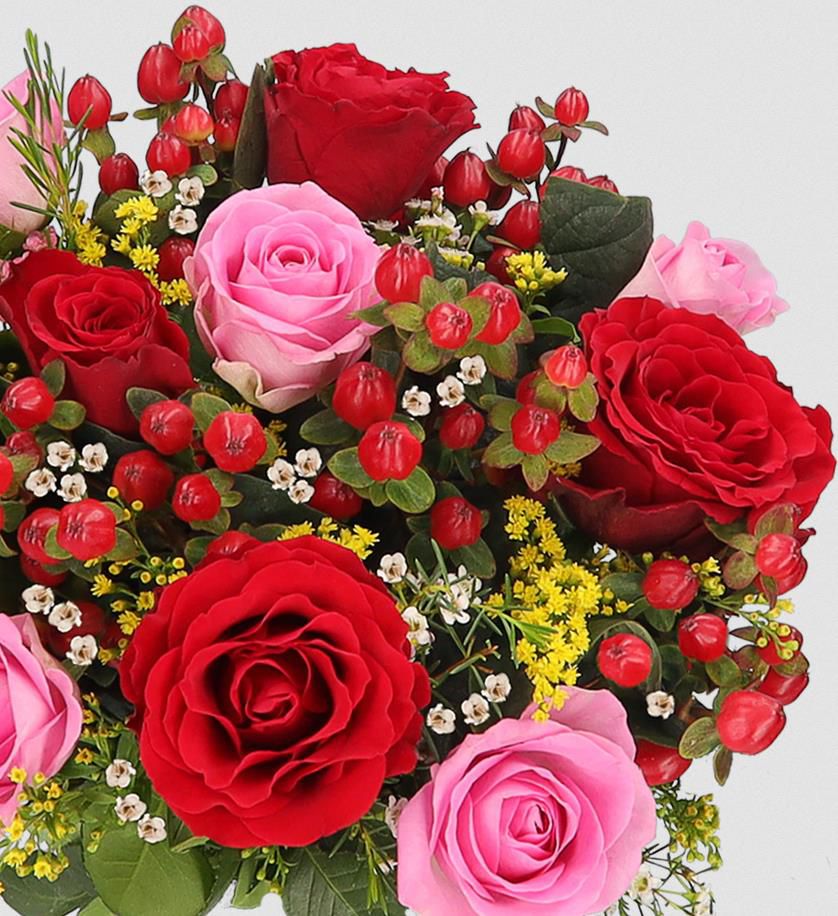Blumenstrauß Liebeszauber mit gratis Vase für 23,98€ (statt 36€)