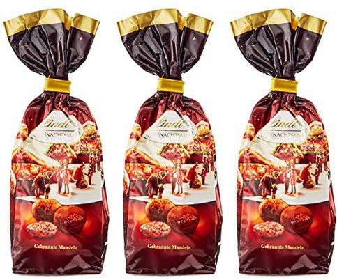 3x Lindt & Sprüngli Weihnachtsmarkt Gebrannte Mandeln je 100g ab 7,40€ (statt 9€)   Prime Sparabo