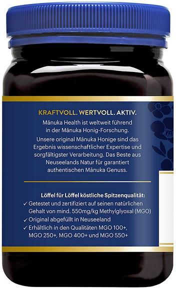 Manuka Health MGO 550+ Manuka Honig aus Neuseeland   500 g für 73,79€ (statt 111€)