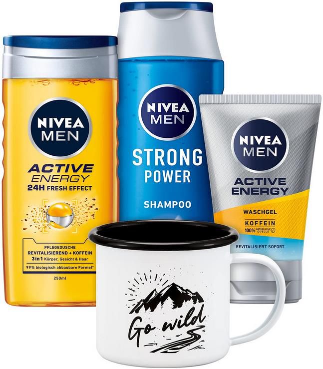 NIVEA MEN Go Wild Active Geschenkset mit Becher für 8,24€ (statt 17€)   Prime