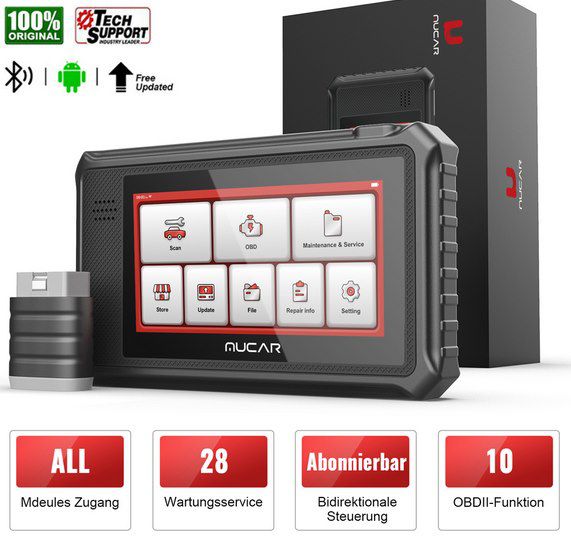 Mucar V06 OBD2 Diagnosegerät mit allen Systemdiagnosen & 28 Servicefunktionen für 286,97€ (statt 370€)