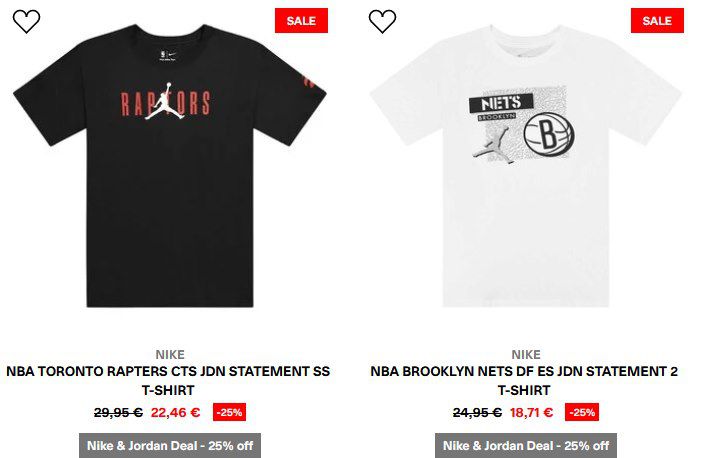 Kickz: 25% Extra Rabatt auf Nike & Jordan z.B.: T Shirts ab 18,71€   VSKfrei ab 50€