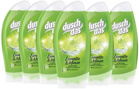 6er Pack Duschdas Duschgel Limette und Minze ab 4,22€ (statt 8€)