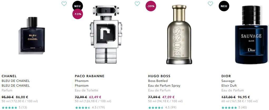 Douglas: Beauty Friday mit 20% Rabatt auf über 150.000 Produkte   z.B. 200ml Jean Paul Gaultier Le Male Eau de Toilette für 59,99€ (statt 69€)