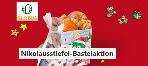 Globus: Nikolausstiefel basteln und kostenlos befüllen lassen