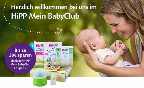 Mit dem HiPP Mein BabyClub kostenlose Geschenke abfassen