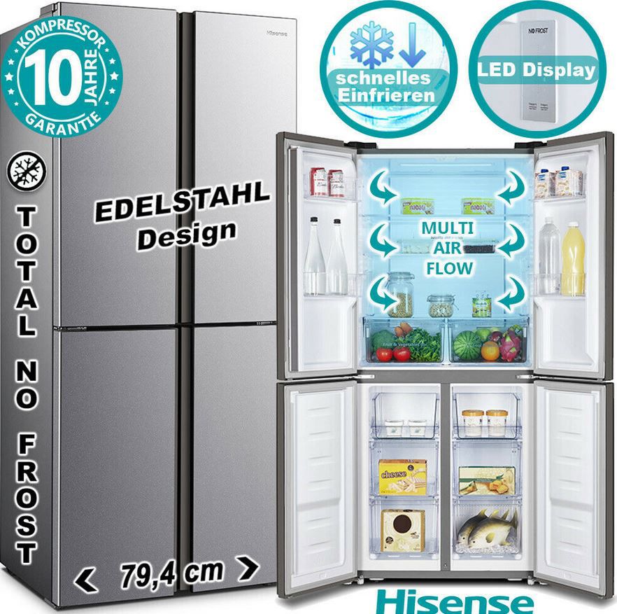 Hisense RQ515N4AC2   427l No Frost Kühl  Gefrierkombi für 479,99€ (statt 599€)