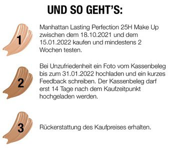 Make Up von Manhattan ausprobieren   bei Unzufriedenheit Geld zurück