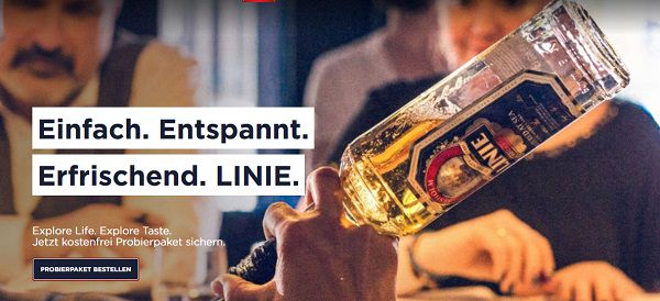 Gratis: Probierpaket mit Schweppes American Ginger Ale und LINIE Aquavit