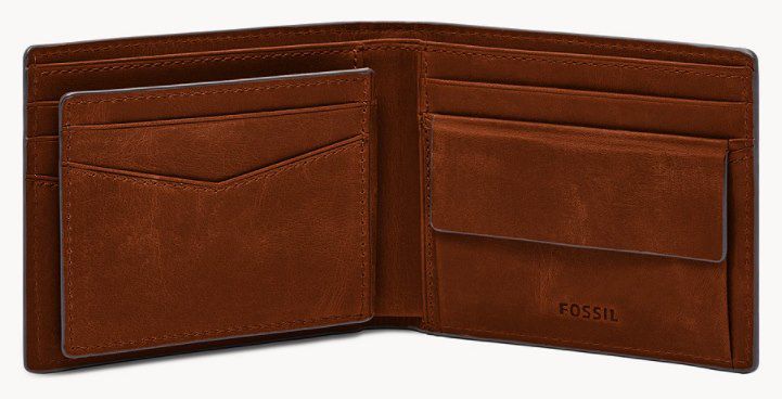 Fossil Bifold Everett Geldbörse mit großen Münzfach in braun oder schwarz für je 30,60€ (statt 49€)