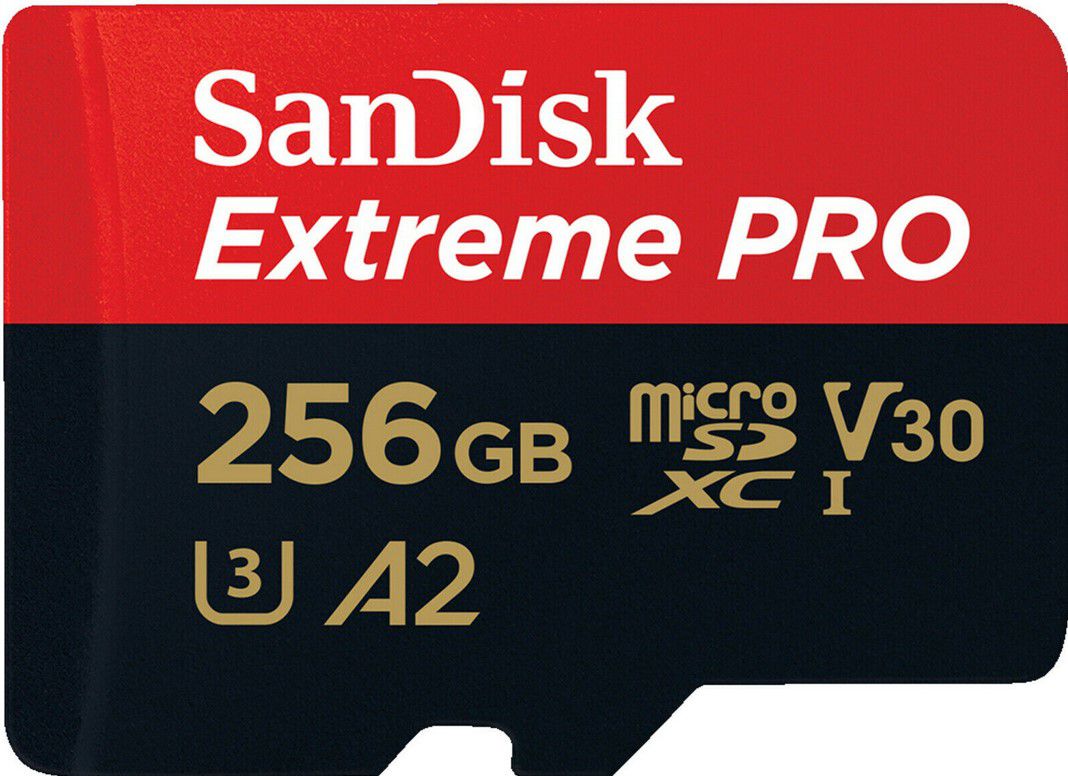 SANDISK Extreme PRO 256GB Micro SDXC A2 Speicherkarte für 26,88€ (statt 34€)