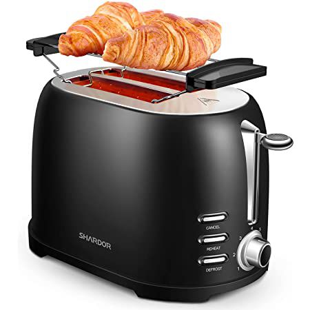 SHARDOR 800W Toaster mit 7 Bräunungsstufen inkl. Auftau  & Aufwärmfunktion für 19,99€ (statt 40€)