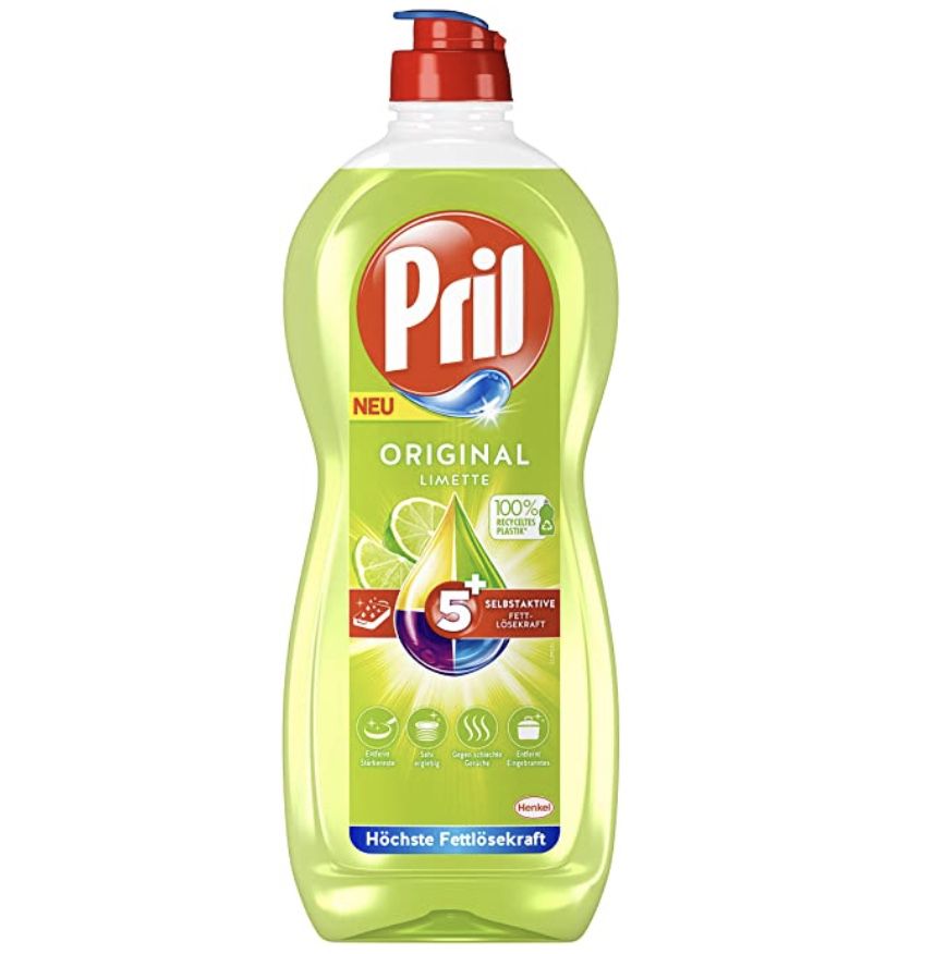 Pril 5 Plus Original Limette Handgeschirrspülmittel für 1,11€ (statt 1,89€) &#8211; Prime Sparabo