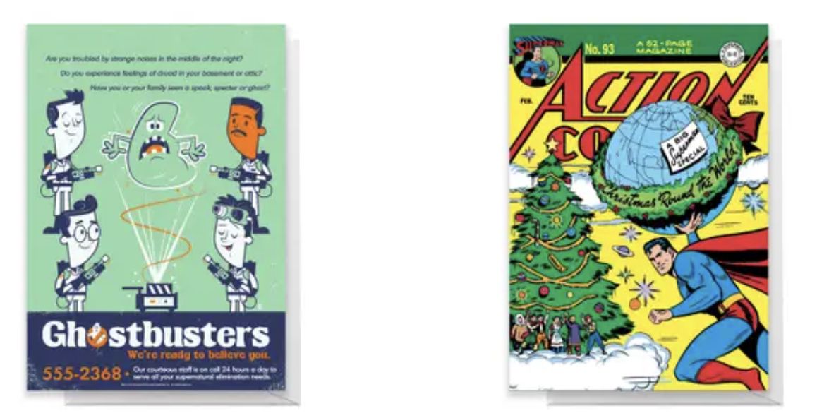10er Pack Motiv Weihnachtskarten mit Harry Potter, DC, Scooby Doo uvm. für 12€ (statt 30€)