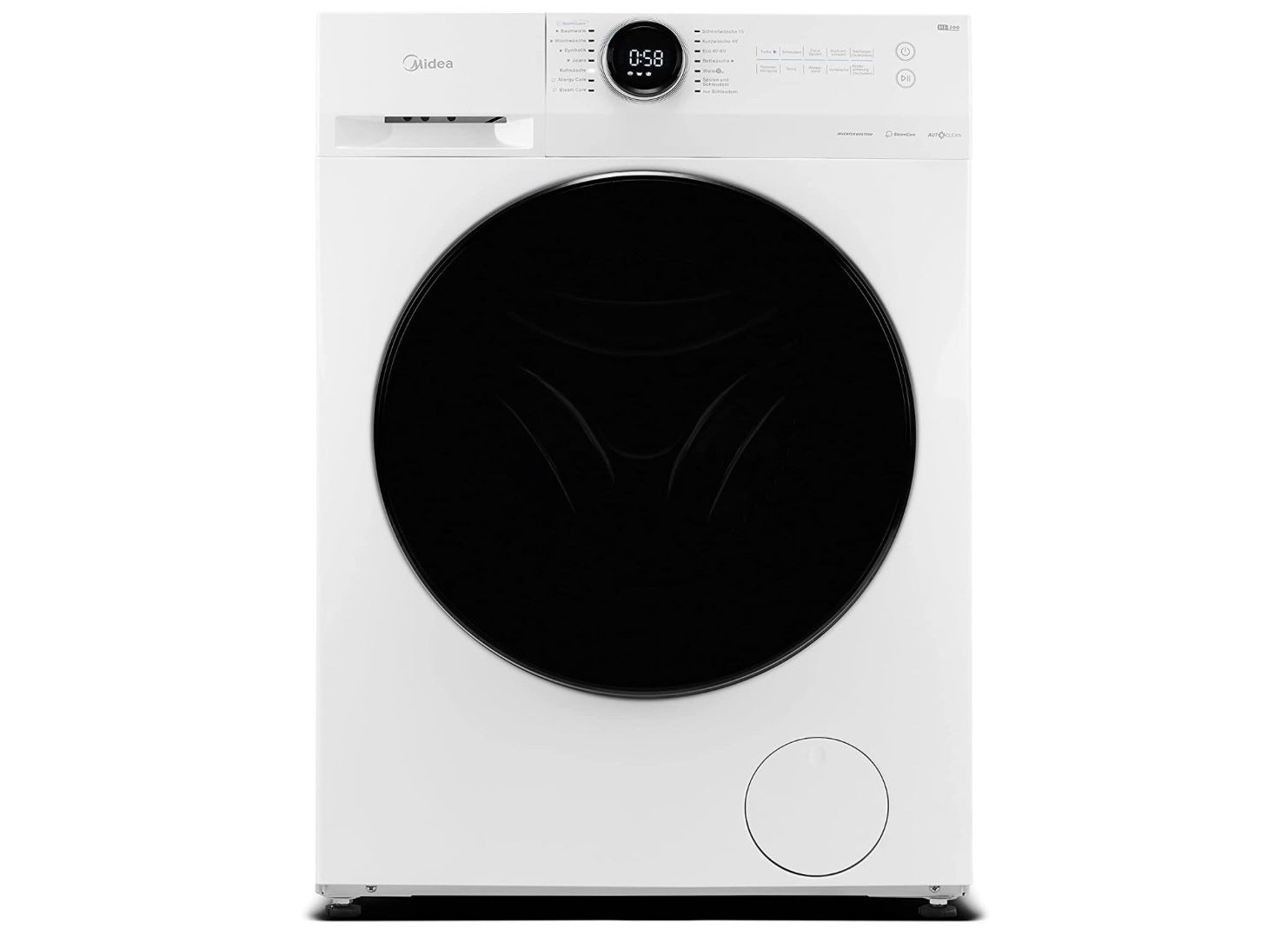 Midea MF200W80B 142 8kg Waschmaschine mit 1400 U/min & Turbo Wash für 299€ (statt 449€)
