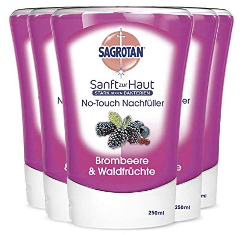 5x Sagrotan No-Touch Nachfüller Brombeere und Waldfrüchte ab 9,78€ (statt 15€)