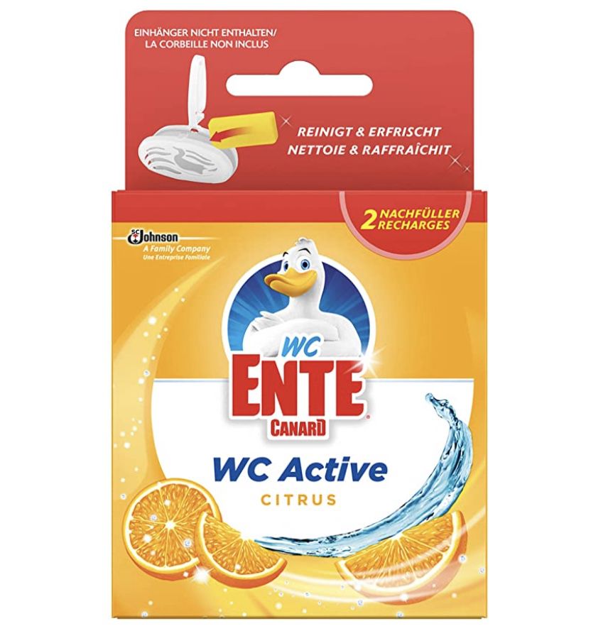 WC Ente Active 3 in 1 Nachfüller WC Stein für 0,75€   Prime