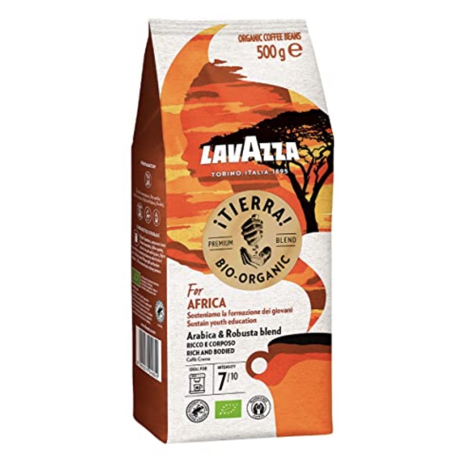 500g Lavazza Tierra! For Africa Arabica  & Robusta Kaffeebohnen für 6,74€ (statt 9€)