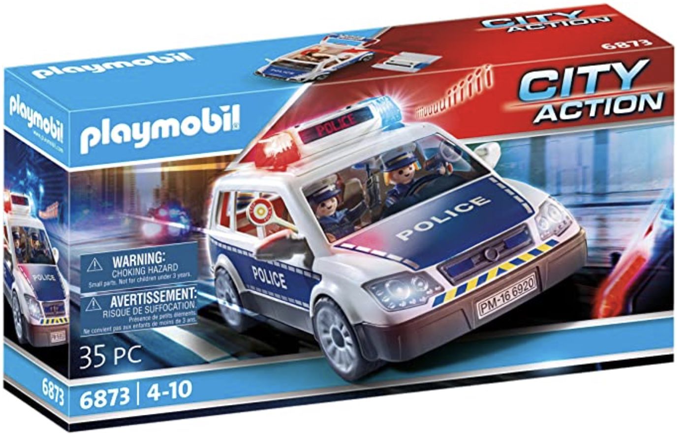Playmobil City Action 6873 Polizei Einsatzwagen mit Licht  und Soundeffekten für 16,99€ (statt 25€)   Prime
