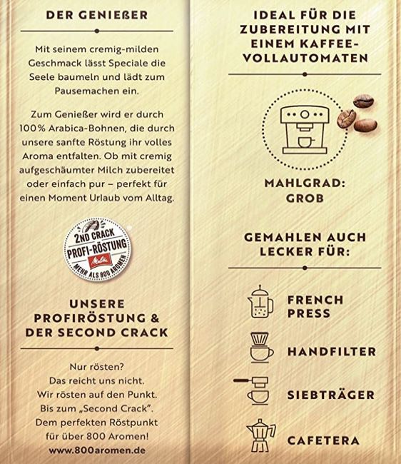 ☕️ 1kg Melitta BellaCrema Speciale Bohnenkaffee ab 10,39€ (statt 13€)