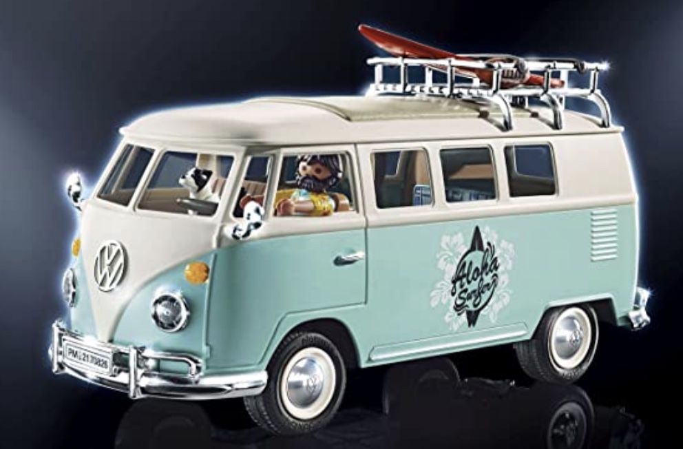 Playmobil Volkswagen T1 Camping Bus als hellblauer Surfer Van für 36€ (statt 43€)