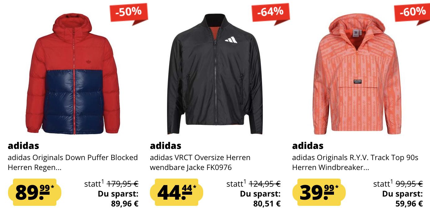 SportSpar: 10% Extra Rabatt auf adidas Klamotten & Schuhe   z.B. adidas x Paul Pogba Jacke für 29,69€ (statt 68€)