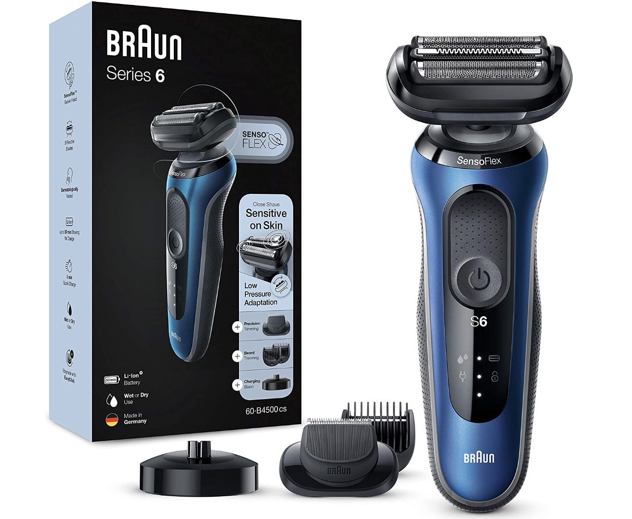 Braun Series 6 Elektrorasierer mit 3 flexiblen Klingen & 50 Min für 108€ (statt 140€)