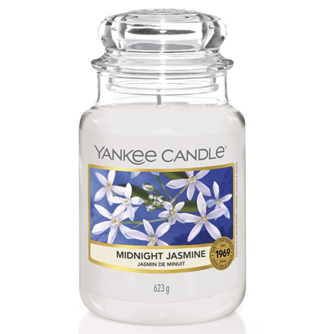 Yankee Candle Duftkerze im Glas (groß) in Midnight Jasmine ab 16,99€ (statt 22€)   Prime