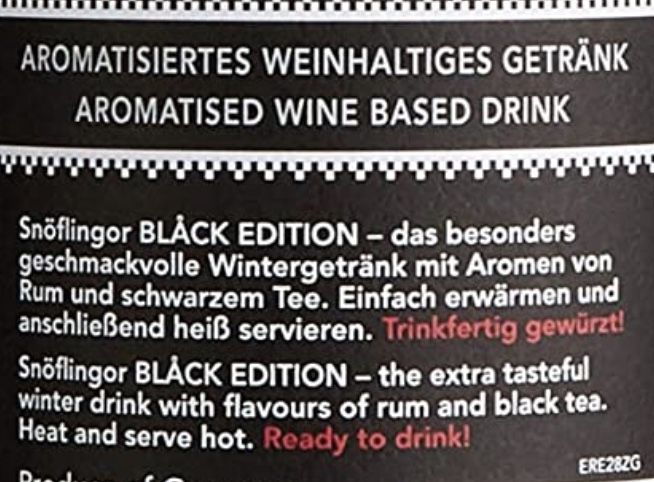 Snöflingor Glühwein in der Black Edition für 1,99€   Prime