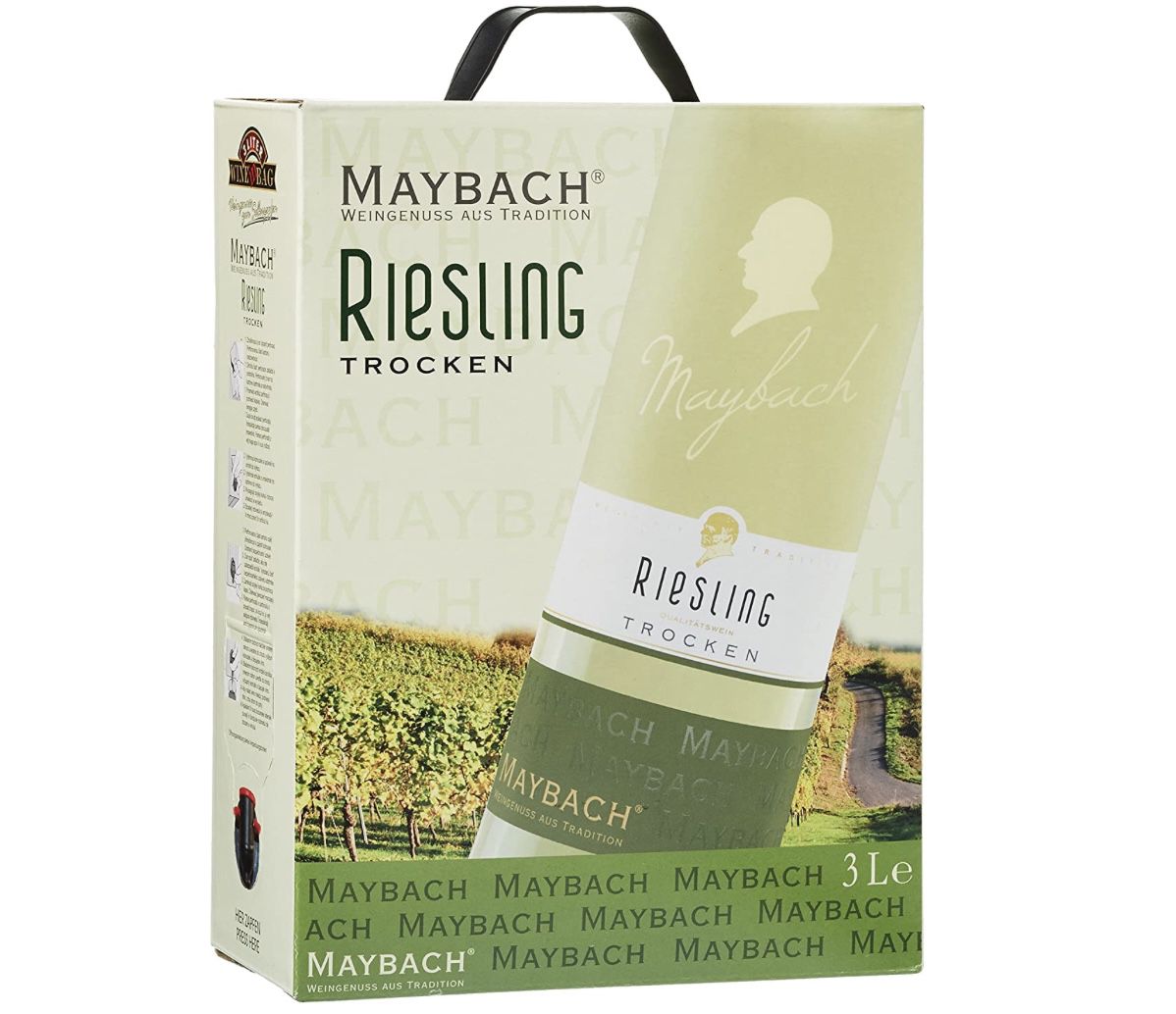 Maybach Riesling Trocken Bag in box (1 x 3 l) für 6,99€ (statt 10€)