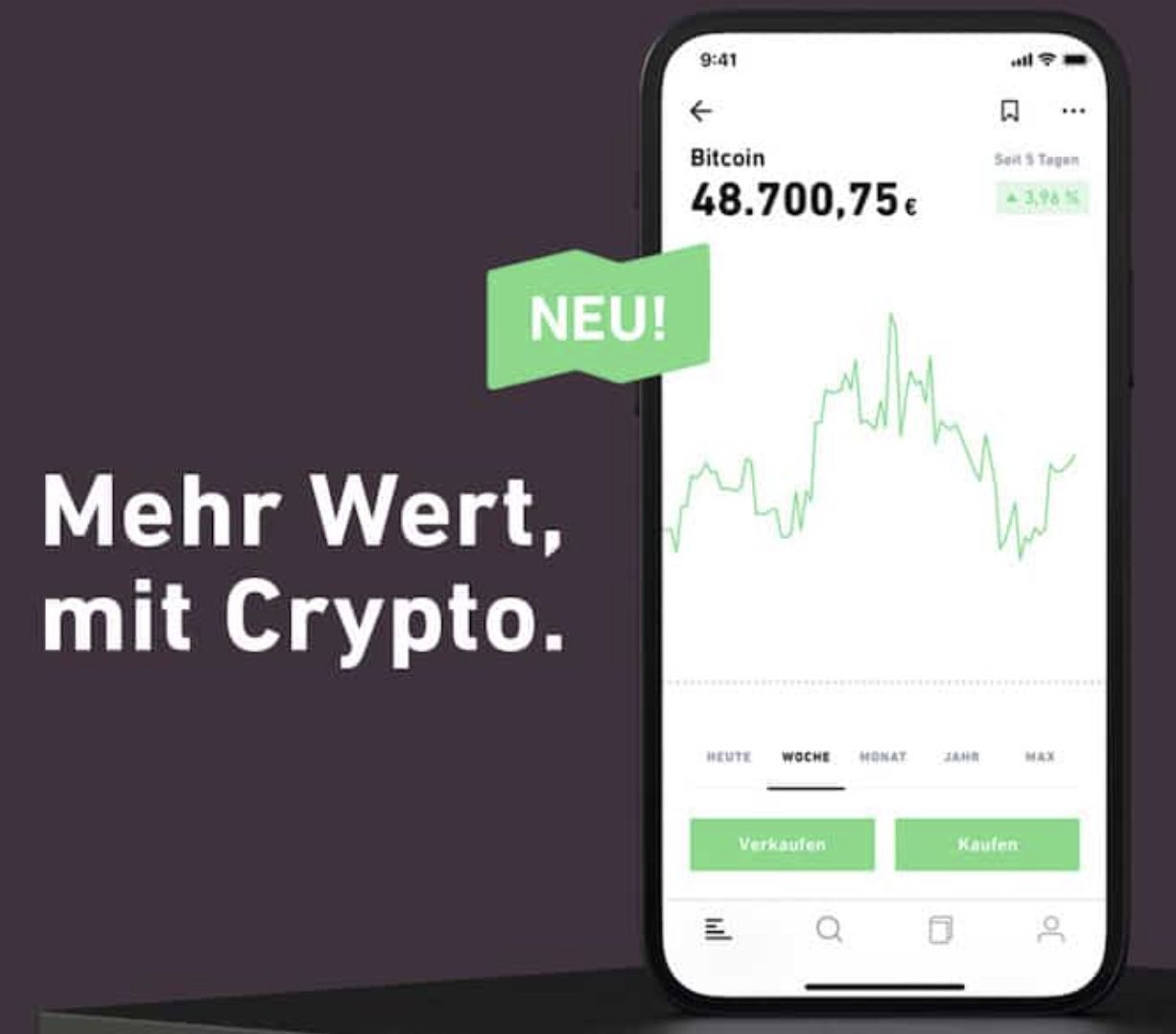 Trade Republic: GRATIS 50€ in Bitcoin für Neukunden (100€ Einzahlung) + KwK 50€ möglich