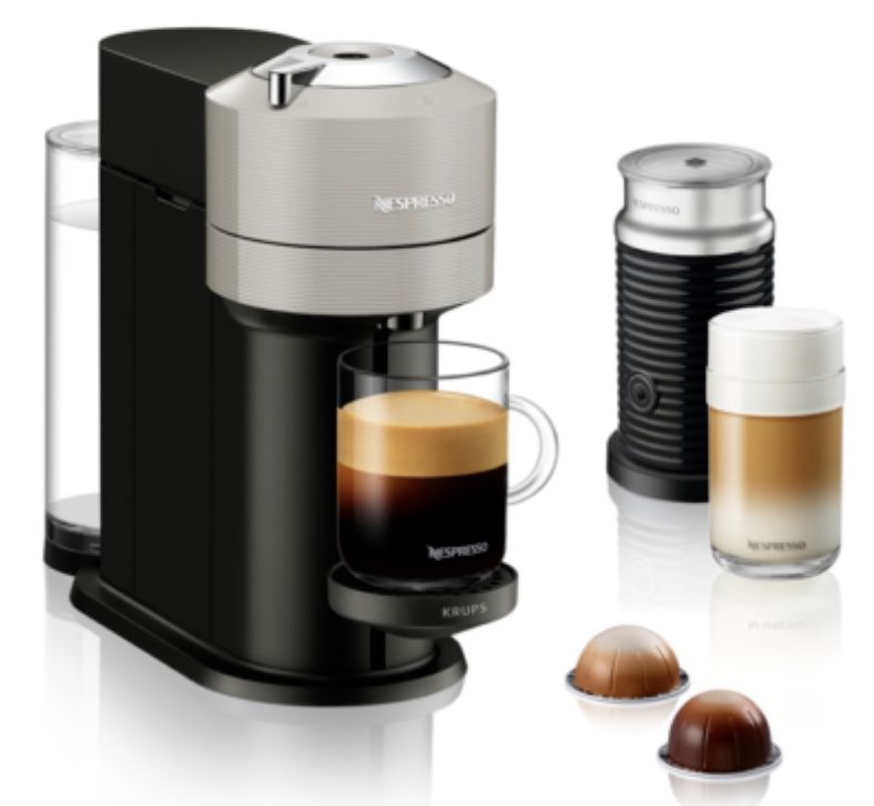 DeLonghi Next Nespresso Vertuo Kaffeekapselmaschine + Aeroccino Milchaufschäumer für 79€ (statt 90€)