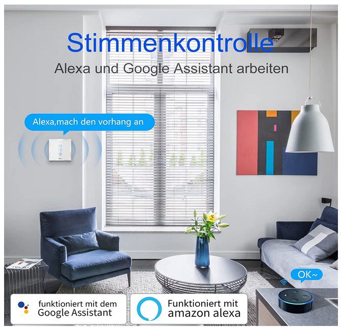 Milfra WLan Rolladenschalter mit Alexa, Google & Co. Steuerung für 16,79€ (statt 28€)