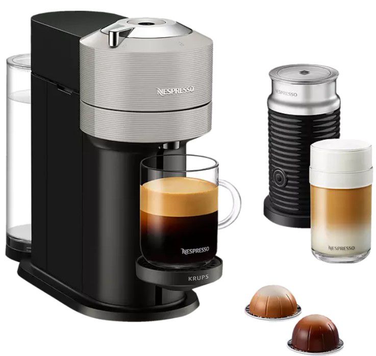 KRUPS XN911B Nespresso Vertuo Next Kapselmaschine + Milchaufschäumer Aeroccino 3 für 79€ (statt 137€) + 100gratis Kapseln!