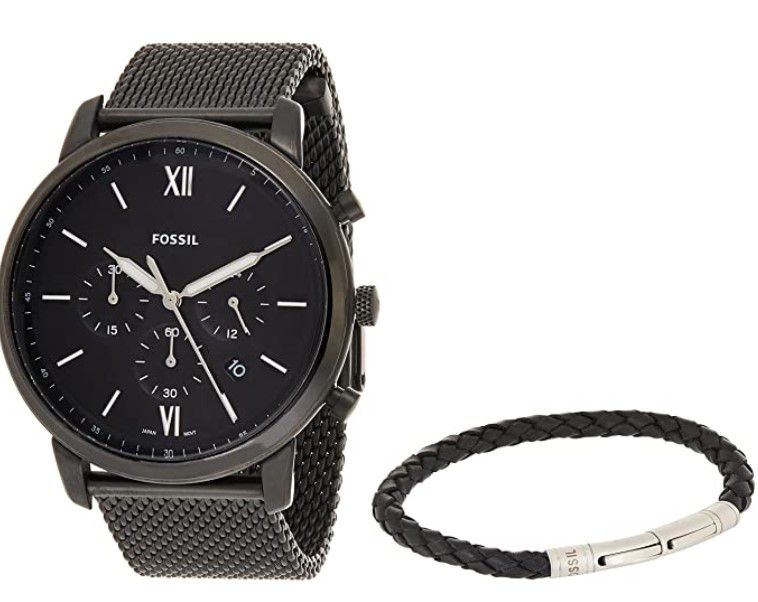 FOSSIL FS5786SET Herren Analog Quartz Uhr mit Stainless Steel Armband  für 99€ (statt 142€)