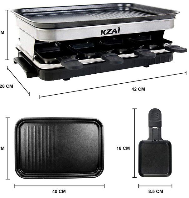 Kzai Raclette Grill inkl. 8 Pfännchen für 48,99€ (statt 70€)