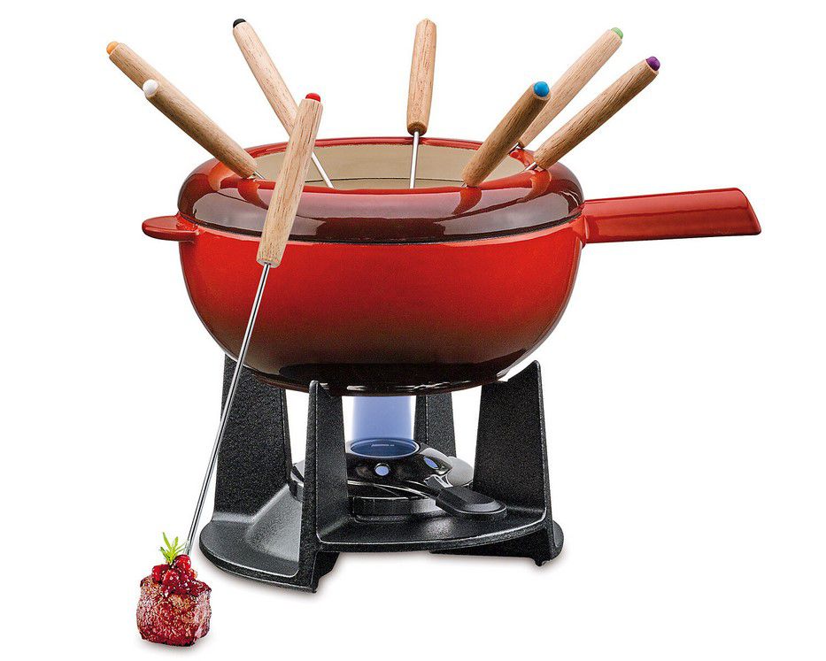 Spring Saas Fee Fondue Set Gusseisen mit Rechaud für 69,99€ (statt 85€)