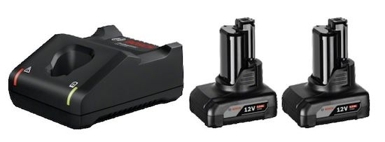 Bosch Starter Set: 2 x GBA 12V 6.0 Ah Akkus + GAL 12V 40 Ladegerät für 116,95€ (statt 130€)