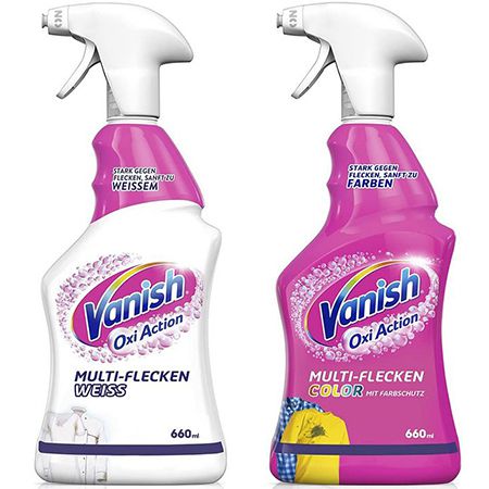 4x Vanish Oxi Action Multi Flecken Vorwaschspray 750ml für 13,70€ (statt 18€)   Prime SparAbo