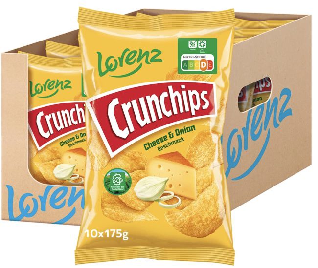 10x Crunchips Cheese & Onion (je 175g) ab 7,92€ (statt 15€)   Prime Sparabo