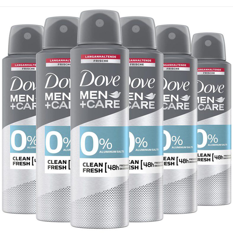 6er Pack Dove Men+Care Deospray Clean Fresh 48h ab 7,48€ (statt 10€)   Prime Sparabo