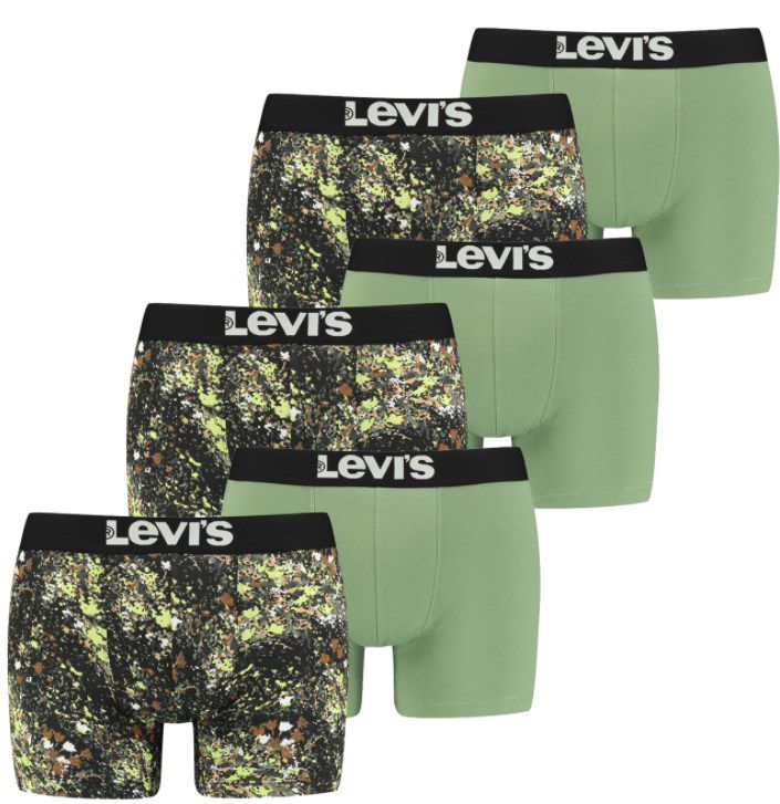 6er Pack LEVIS Herren Boxershorts   z.B. SPACEY FLOWER für 31,99€ (statt 57€)