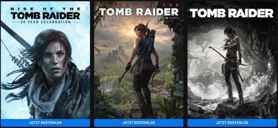 Epic Games: 3 Tomb Raider Spiele kostenlos, z.B. Shadow of the Tomb Raider: Definitive Edition