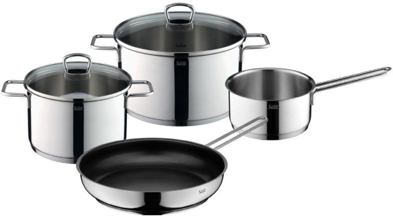 Silit Alicante Kochgeschirr Set, 4 teilig mit 3 Töpfen und einer Pfanne für 59,99€ (statt 80€)