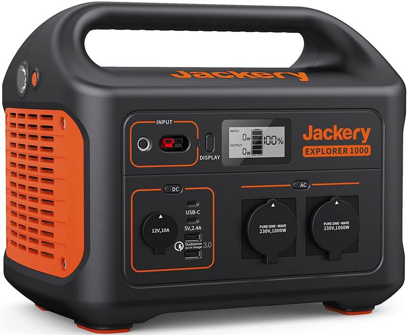 Jackery Explorer 1000 Tragbare Powerstation   1002 Wh AKKU Solar Generator & Mobiler Stromspeicher für 959,99€ (statt 1.199€)