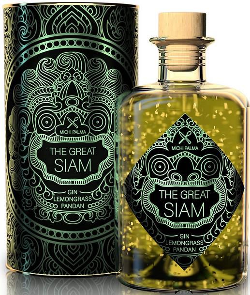 The Great Siam Lemongrass Pandan Gin  0.5 l   Mit 23 Karat reinem Blattgold für 39€ (statt 49€)