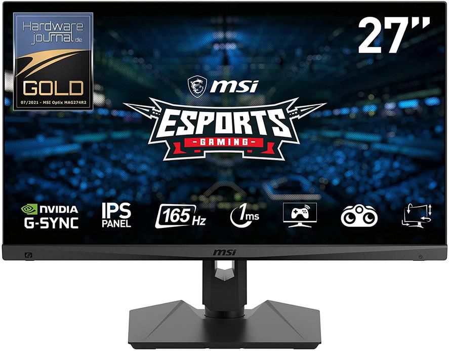 MSI Optix MAG274R2DE   27 Zoll Esports Gaming Monitor, FHD, 165 Hz, 1ms, IPS für 229€ (statt 267€)