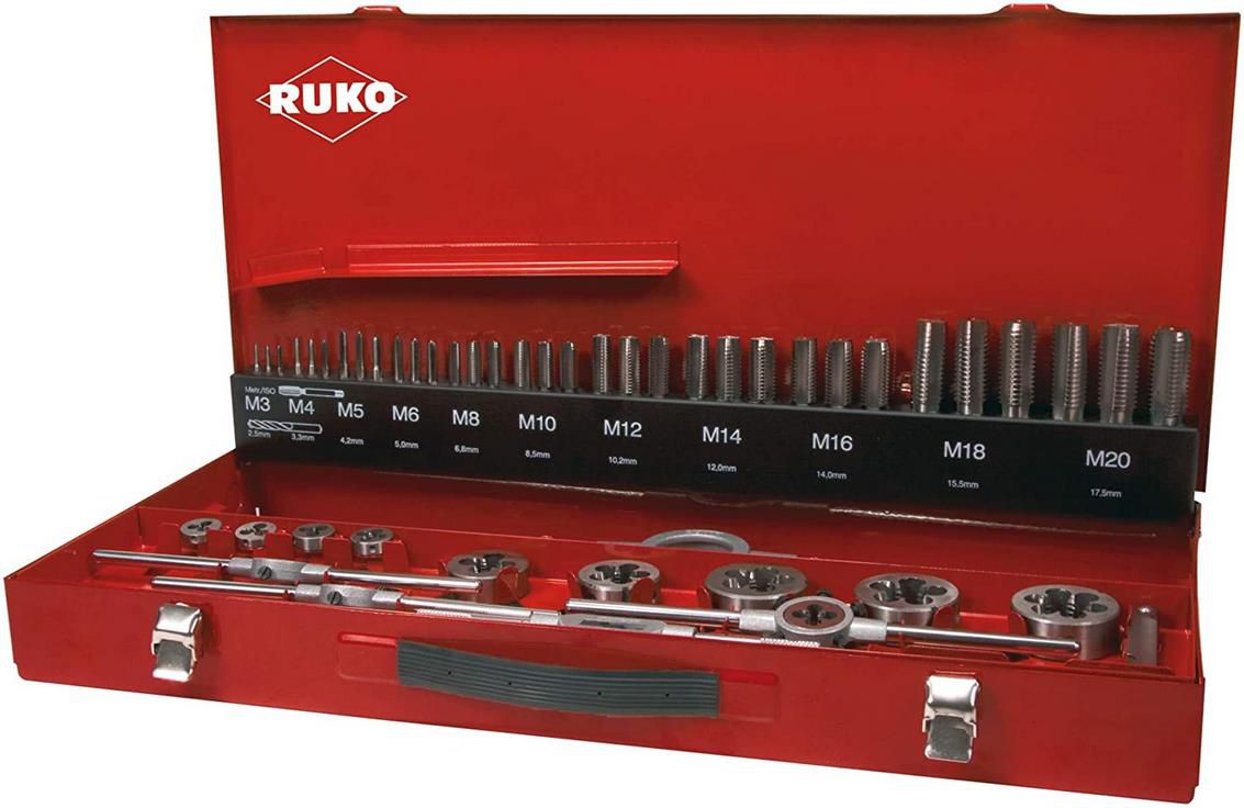 Ruko HSS Co 5   Gewindeschneidwerkzeug Satz 54 teilig für 339,59€ (statt 577€)