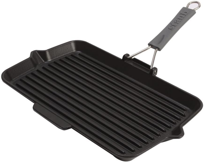 Staub Gusseisen Grillpfanne, rechteckig mit Silikongriff 34 x 21 cm für 56,99€ (statt 66€)